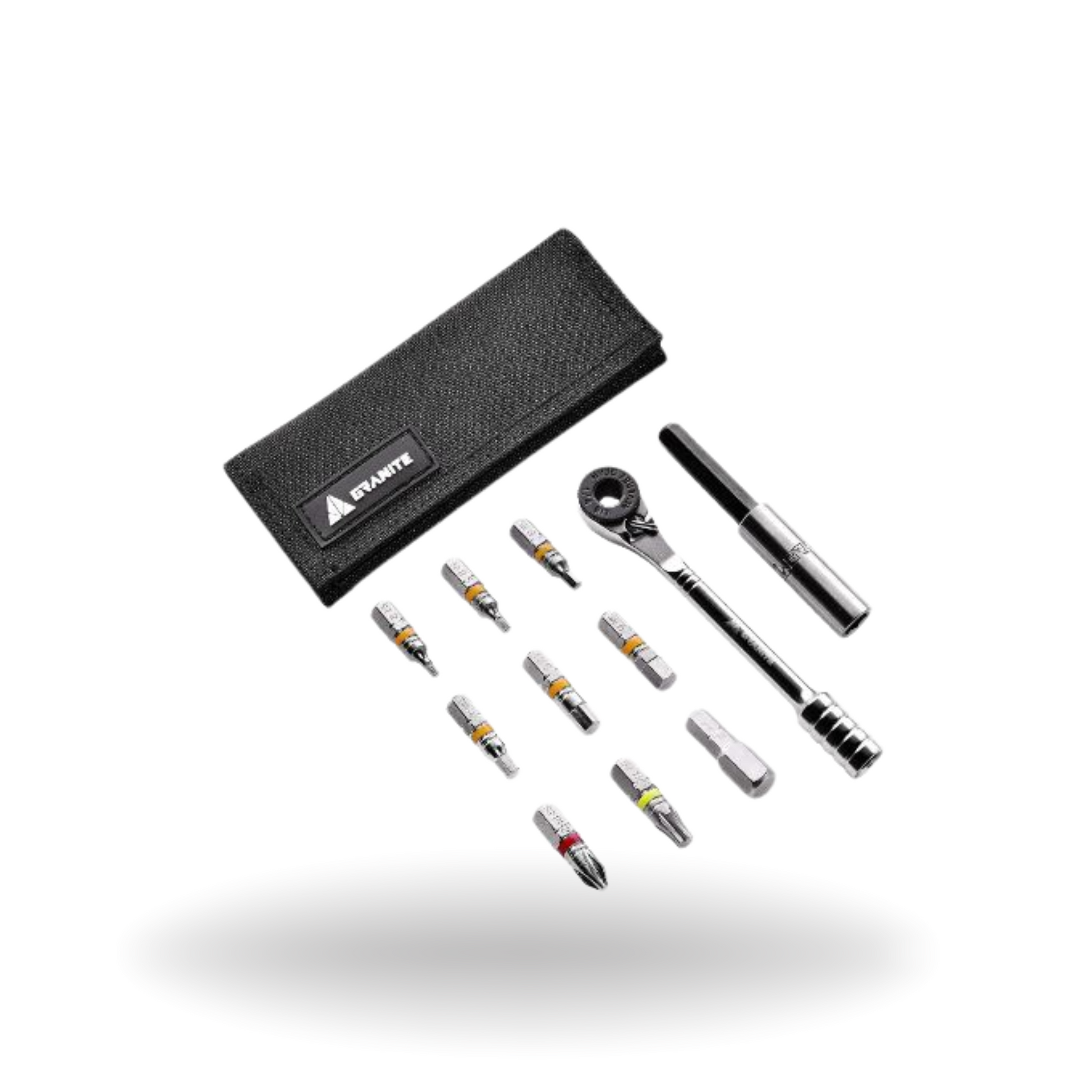 Granite - Rock&Roll - Kit herramientas de mini trinquete con bolso Negro