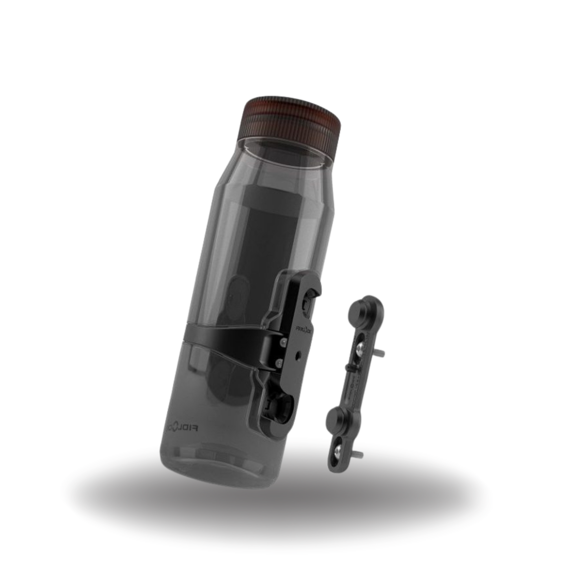 Botella TWIST 700 life + Base magnética para bicicleta, Negro claro - 09678(CBL)