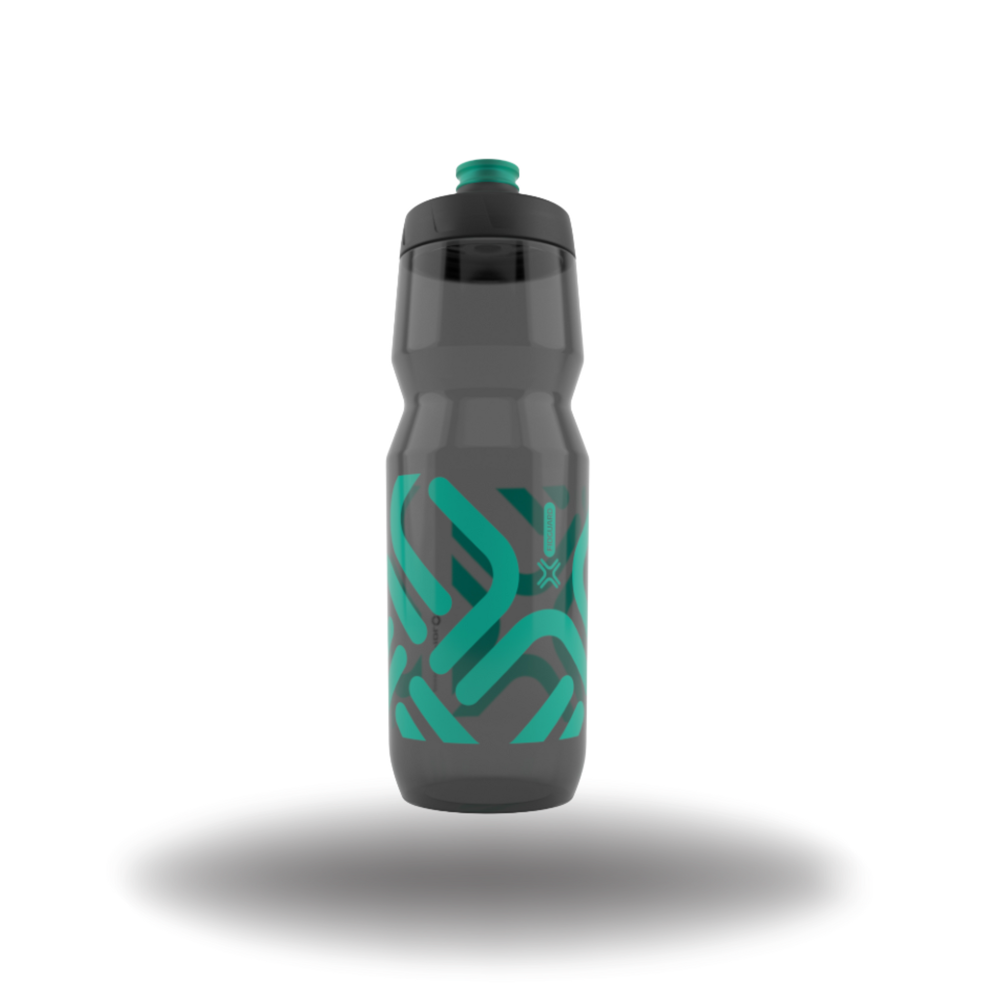 Fidlock Botella FIDGUARD 750 antibacterial, Negro transparente+Verde - AB-09702(TBL+GR)