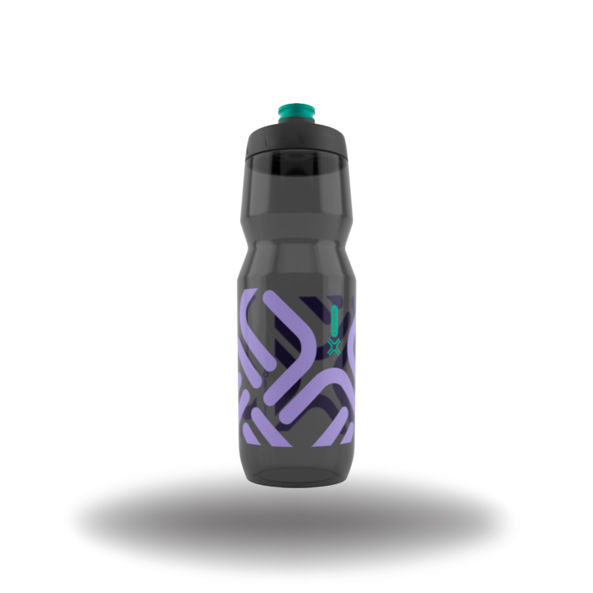Fidlock Botella FIDGUARD 750 antibacterial, Negro transparente+Lila - AB-09702(TBL+LI)