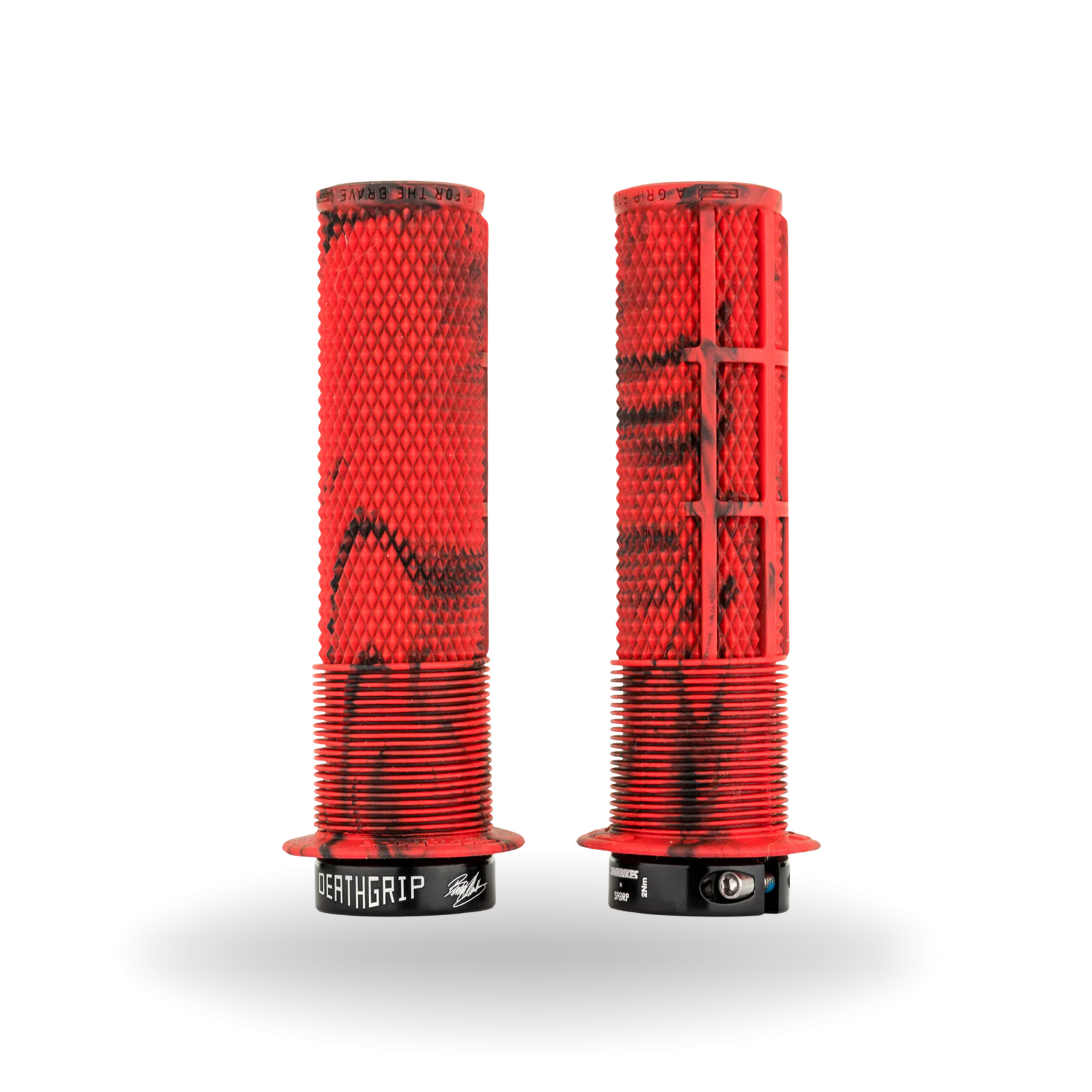 Grips DMR Deathgrip Thin Soft marble red - DMR-G-BREN-THIN-MR