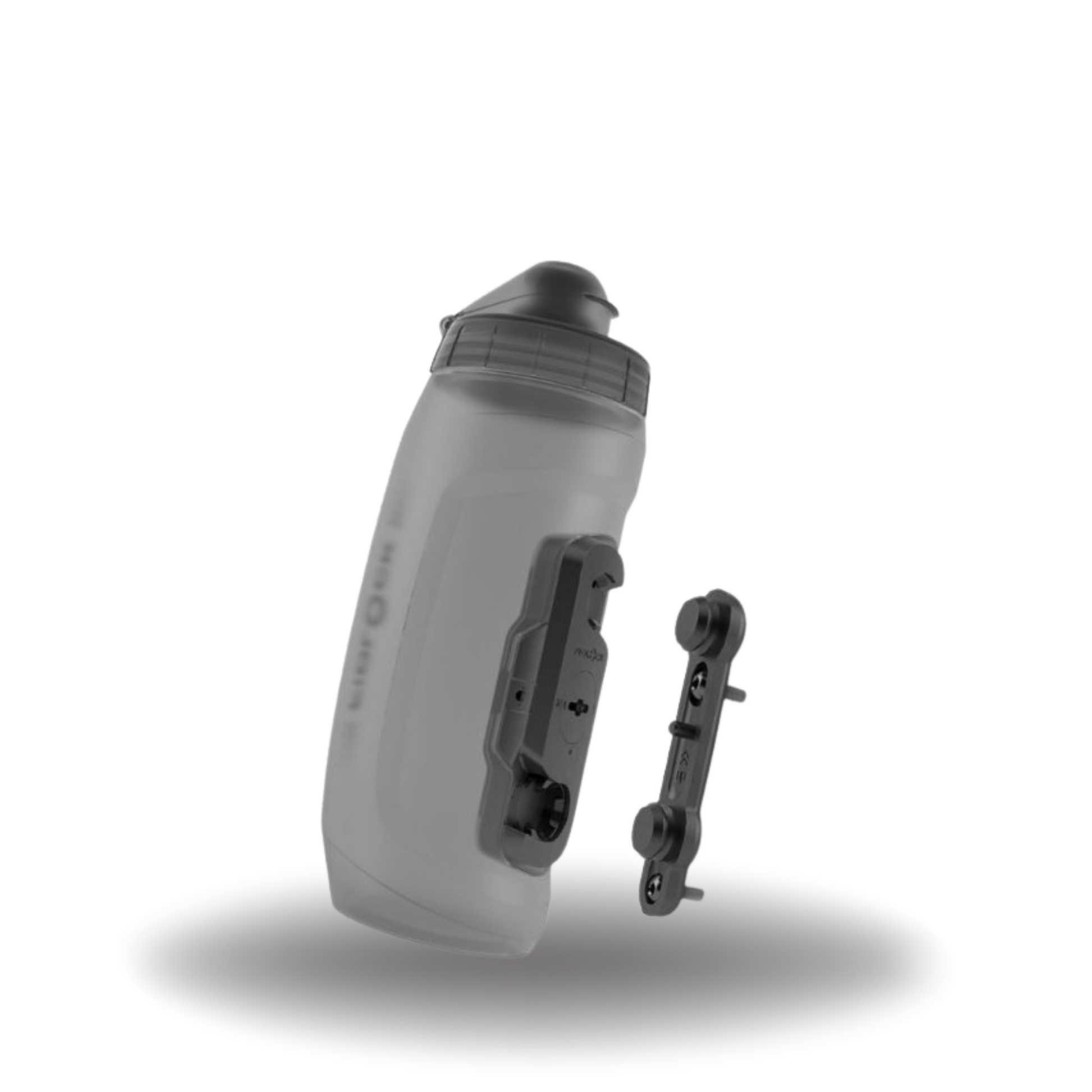 Fidlock Botella TWIST 590 + Base magnética UNI con correas, Negro transparente - 09641(TBL)